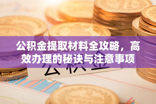 常州公积金提取材料全攻略，高效办理的秘诀与注意事项